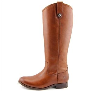 Frye Melissa Button boots, cognac leather 8.5